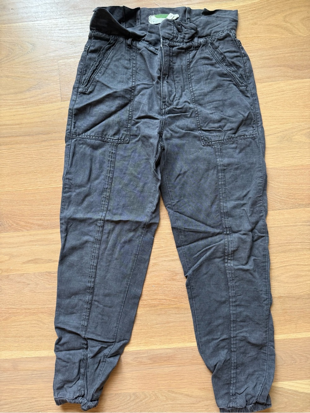 Anthropologie Black Women's High Waisted Utility Pants